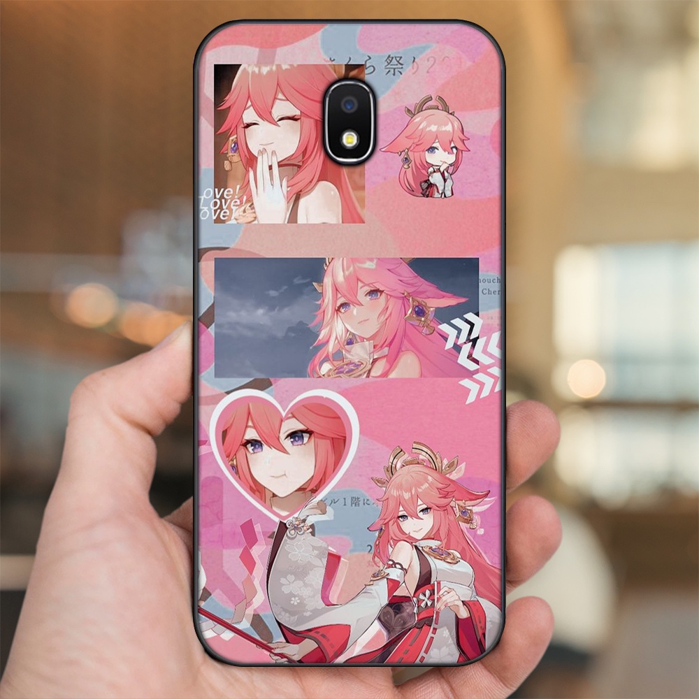 Ốp lưng Samsung J3 Pro, J5 2017, J5 Pro, J7 Pro viền đen in hình Yae Miko Genshin Impact