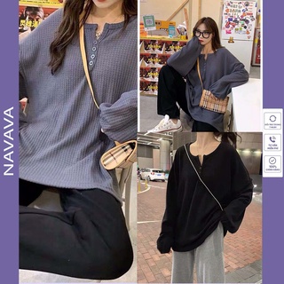 Áo thun tay dài nữ form rộng áo thun unisex tay dài form rộng 3 màu siêu xinh NAVAVA AT41