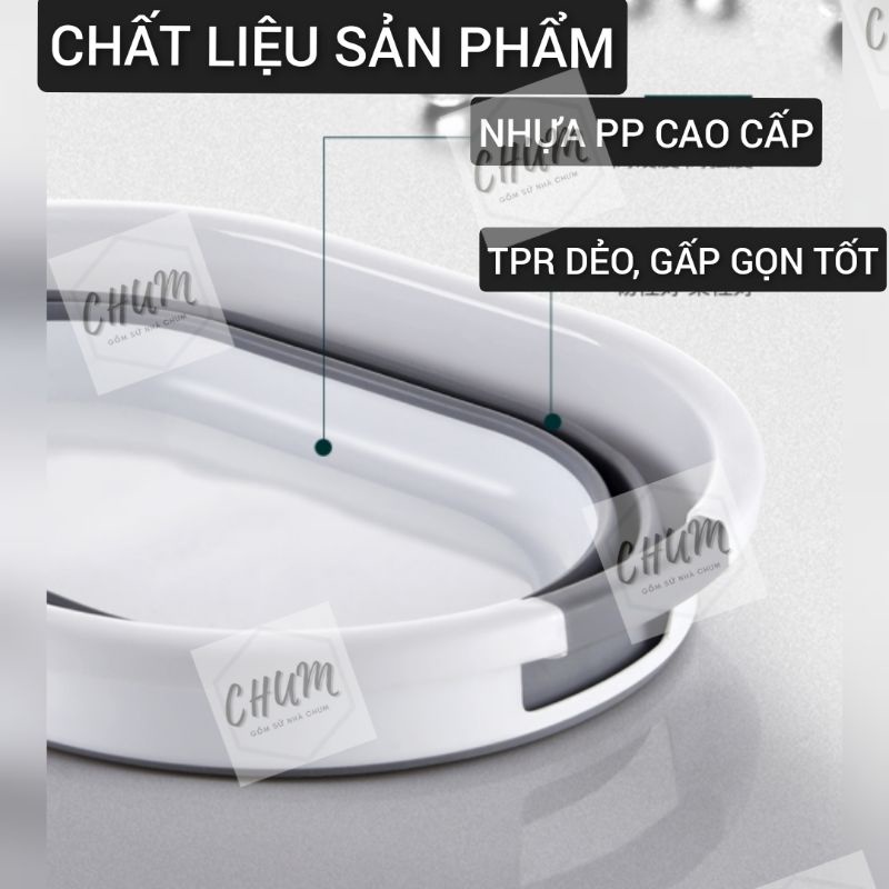 Chậu giặt quần áo silicon gấp gọn E10 E11