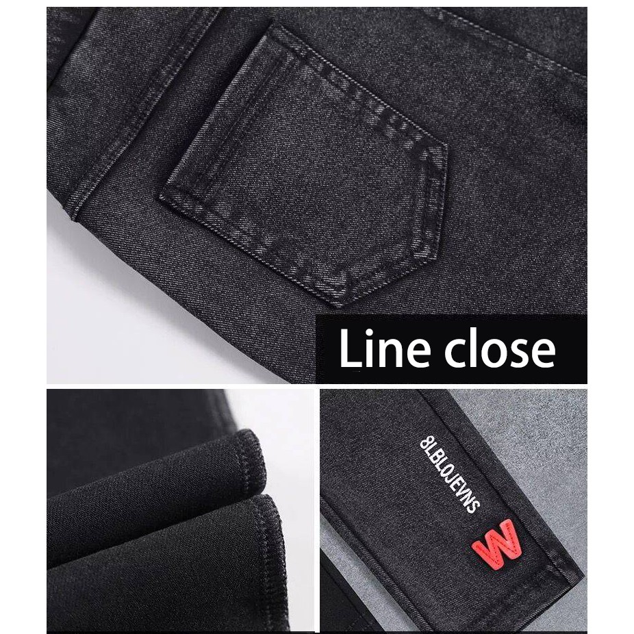 Women Elastic Legging Jeans Pocket Snowflake Black Skinny Pants | BigBuy360 - bigbuy360.vn
