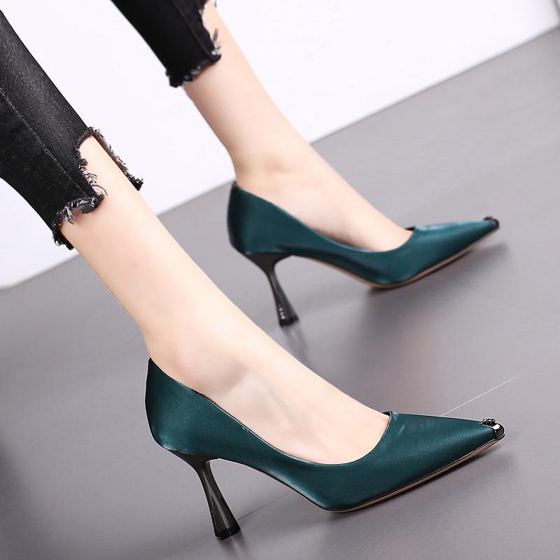 [?I?M] High Heels Female Stiletto Shoes 2019 Spring And Autumn New Shoes Female Korean Version Of The Wild Net Red Small