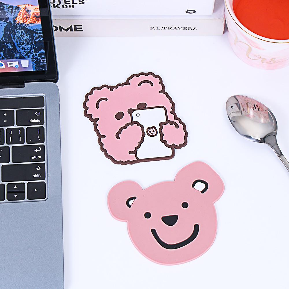 Tấm Lót Cốc Trà Sữa Cà Phê Cách Nhiệt In Họa Tiết Thú Hoạt Hình Dễ Thương Tiện Dụng Cho Gia Đình / Văn Phòng