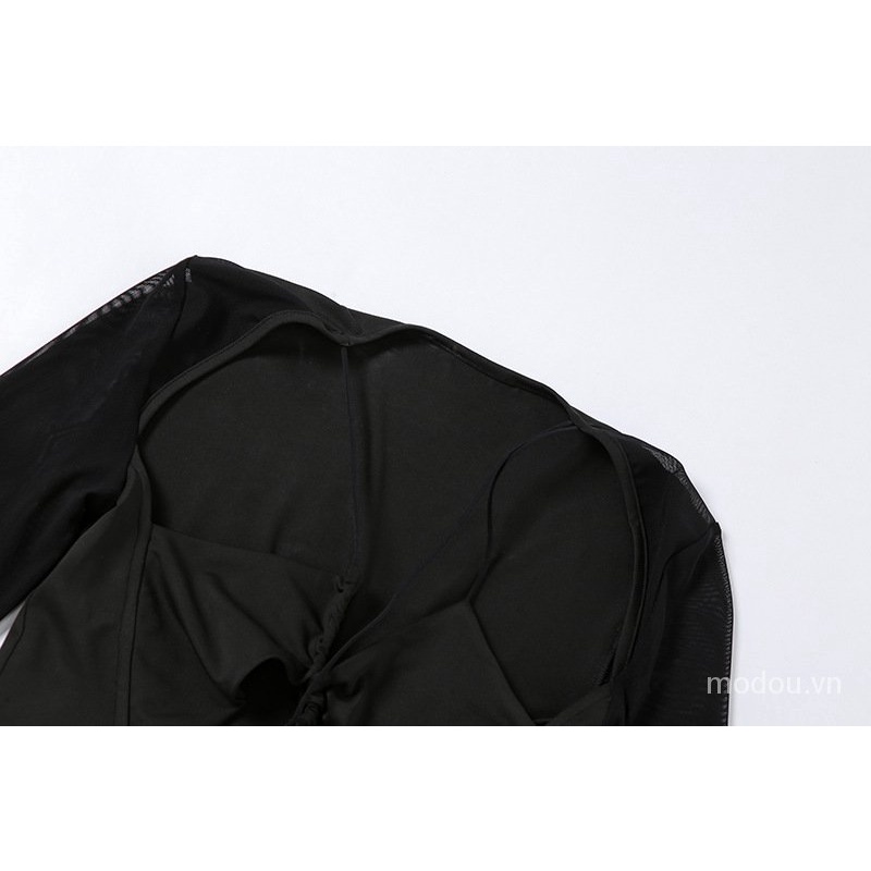 Bộ bodysuit WEANIA 0k3t tay dài phối ren quyến rũ