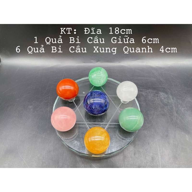 Đĩa Thất Tinh Trận Đồ Đá Size Cực To 18-20cm Phong Thuỷ