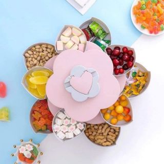 Khay mứt xoay 2 tầng