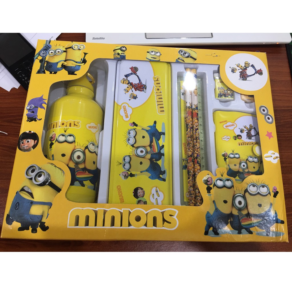 Bộ Dụng Cụ Học Tập 8 Món Cho Bé - Nhiều Mẫu Hoạt Hình Ngộ Nghĩnh