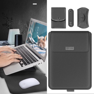 (sẵn nhiều màu 15in)Bao da macbook đa năng tích hợp di chuột kê máy bao da laptop chống nước 11 12 13 15in