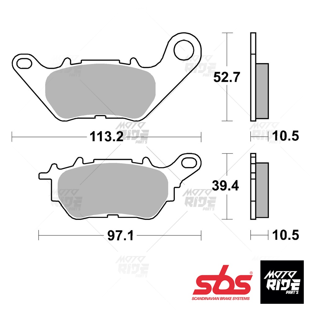 SBS 932RQ BỐ THẮNG PHANH CARBON TECH