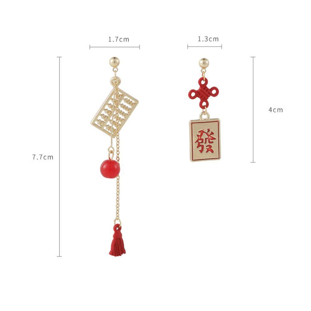 Mocho Khuyên Tai Lủng Lẳng Thắt Nút May Mắn Kiểu Trung Hoa Ngọt Ngào Cho Bạn Gái