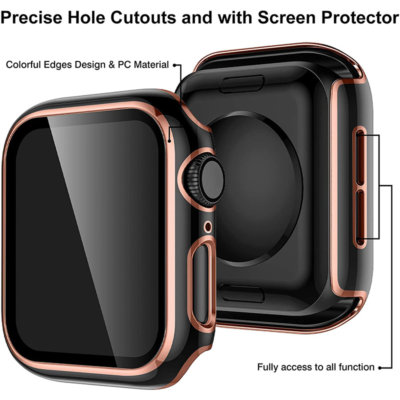 Duo Teng Apple Watch SE 6 5 4 Case 40mm 42mm Protective Cover For iwatch Series 5 4 3 2 1 Protector Film 38mm 44mm Full proctect New Smart Watch Accessories