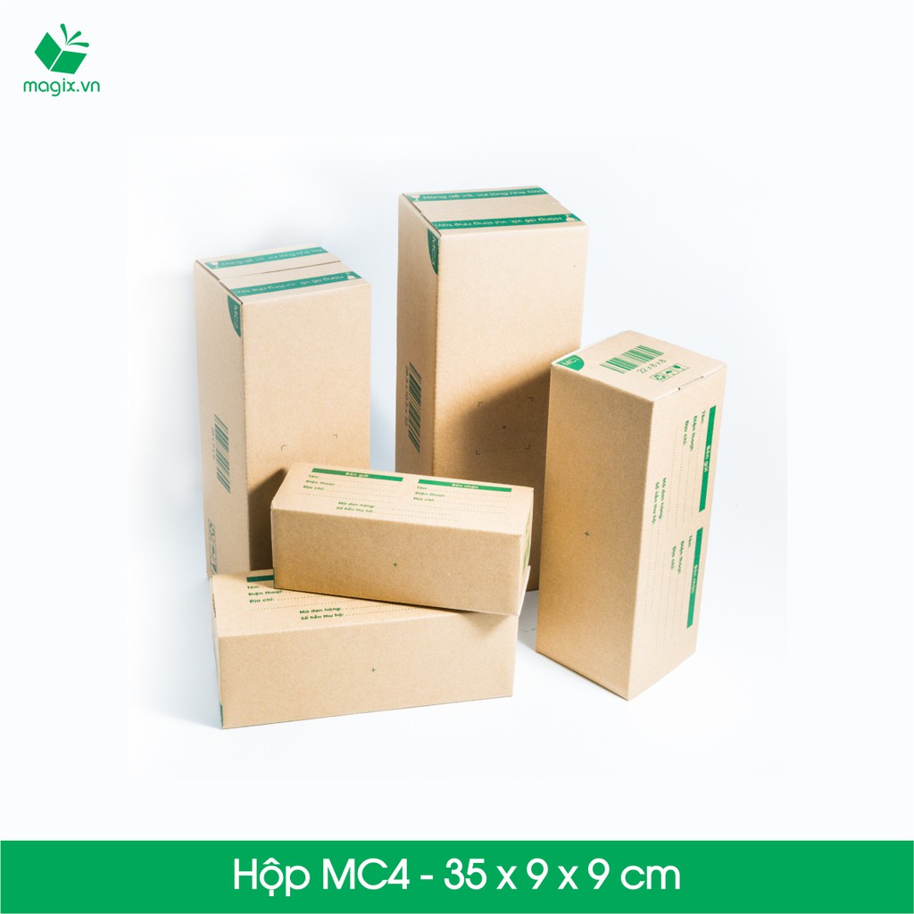 MC4 - 35x9x9 cm - 100 Thùng hộp carton+ 50 decal HÀNG DỄ VỠ