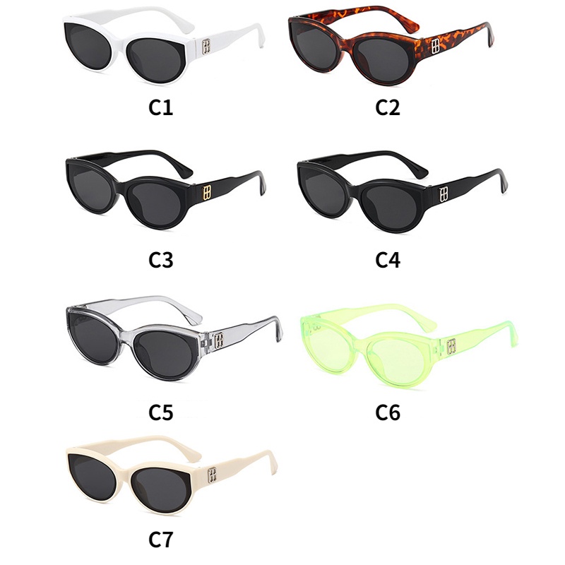 Kính Chống Nắng Gọng Oval Phong Cách Retro Thời Trang Hàn Quốc