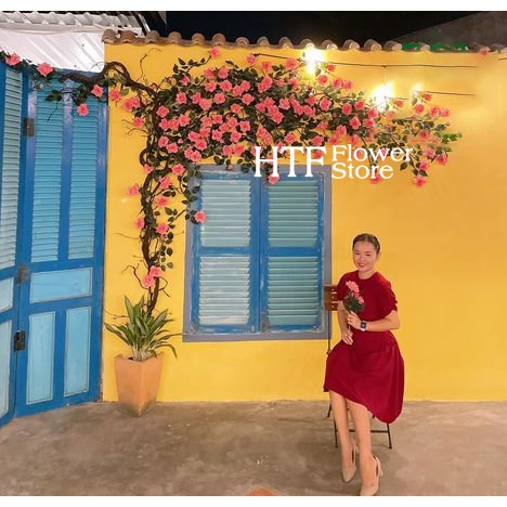 Dây Hồng Cổ, Dây Hoa Giả Trang Trí, Dài 1m7 và 2m1