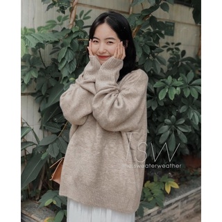 Áo len lông thỏ cổ tim basic 4 màu xinh xắn