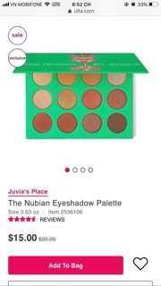 Bảng phấn mắt The Nubian by Juvia's