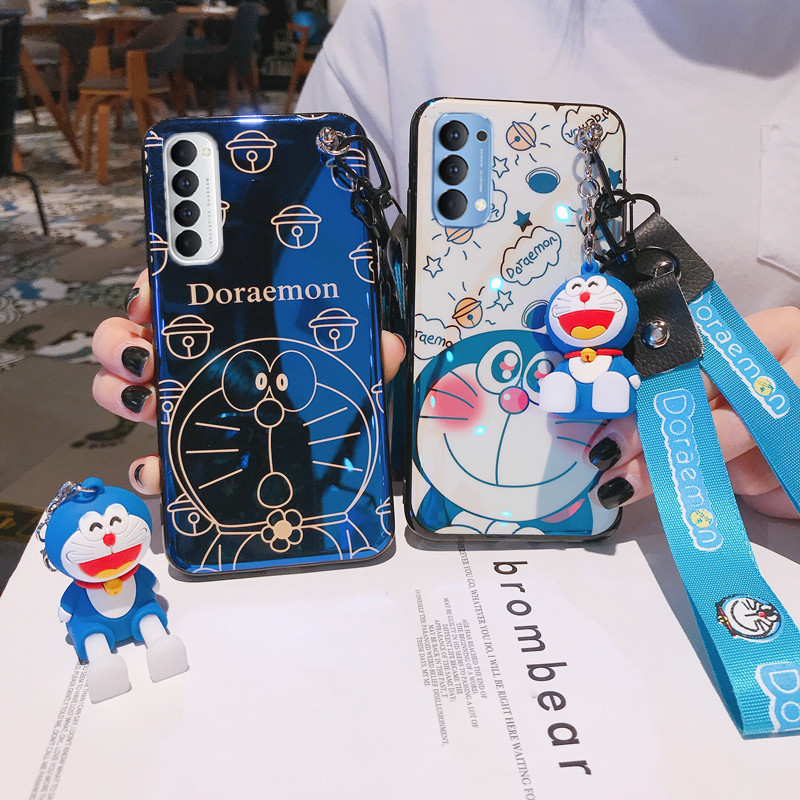 Ốp Điện Thoại In Hình Doraemon Đáng Yêu Cho Reno 5 5G 4 4g A16 A95 A94 A93 A74 A54 4G 5G A53 A15S A15 A92 A52 A12 A5S A9 A5 2020