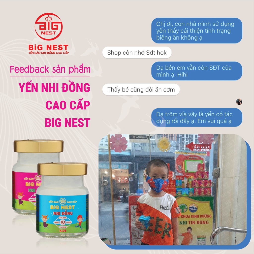 Yến Sào Cao Cấp Dành Cho Trẻ Em Hương Dâu - Yến Nhi Đồng - Bignest