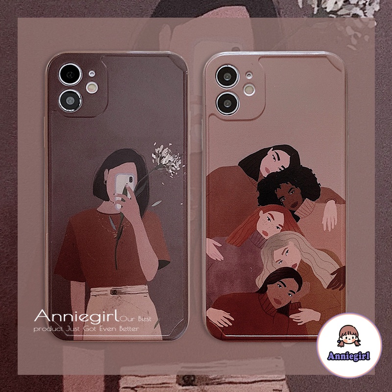 Ốp lưng TPU silicon họa tiết những cô gái phong cách retro cho IPhone 12 11 Pro Max XR Xs Max 8 7 Plus | BigBuy360 - bigbuy360.vn