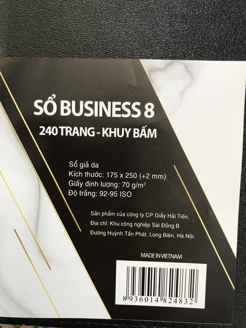 Sổ Bìa da B8-240 Hải Tiến