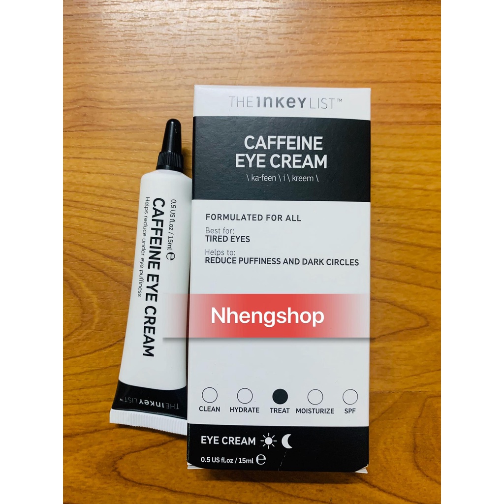 Kem dưỡng mắt giảm quầng thâm The Inkey List Caffeine Eye Cream