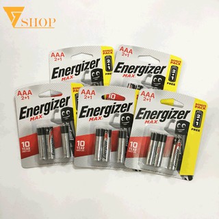 Combo 5 vỉ pin AAA Energizer Alkaline ( 1 vỉ 3 viên )