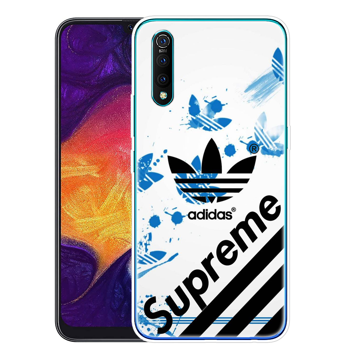 Ốp lưng silicon họa tiết logo Adidas cho Samsung Galaxy Note 10 Lite S8 Plus 20 Ultra 8 9 M31