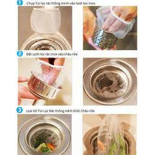 Túi 100 CHIẾC Lọc Rác Bồn Rửa Bát