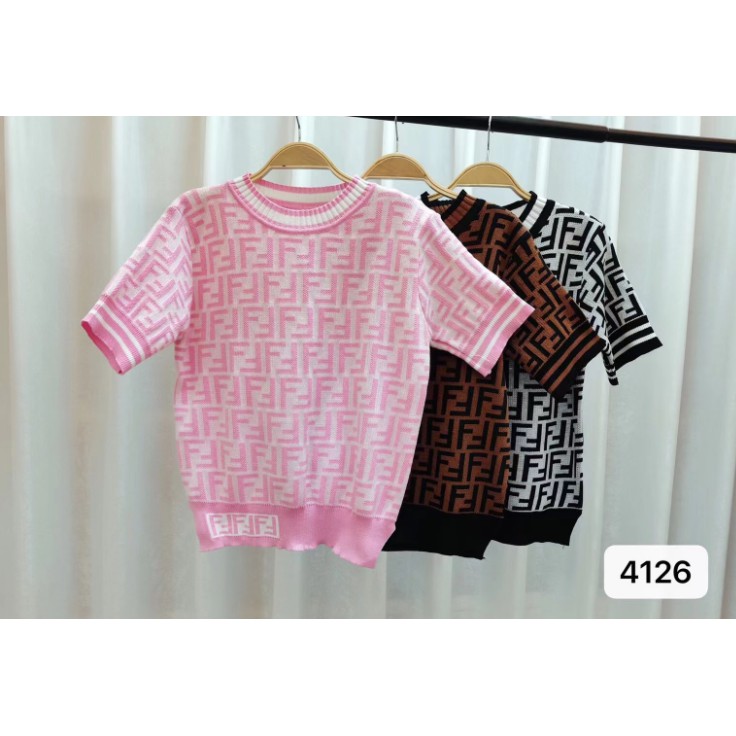 Áo sweater Tay Ngắn Cổ Tròn Thiết Kế Đơn Giản Hợp Thời Trang