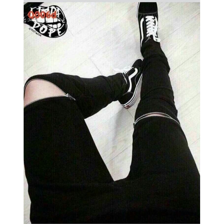 Quần Jogger Kaki Có Dây Kéo Zipper Khóa Gối
