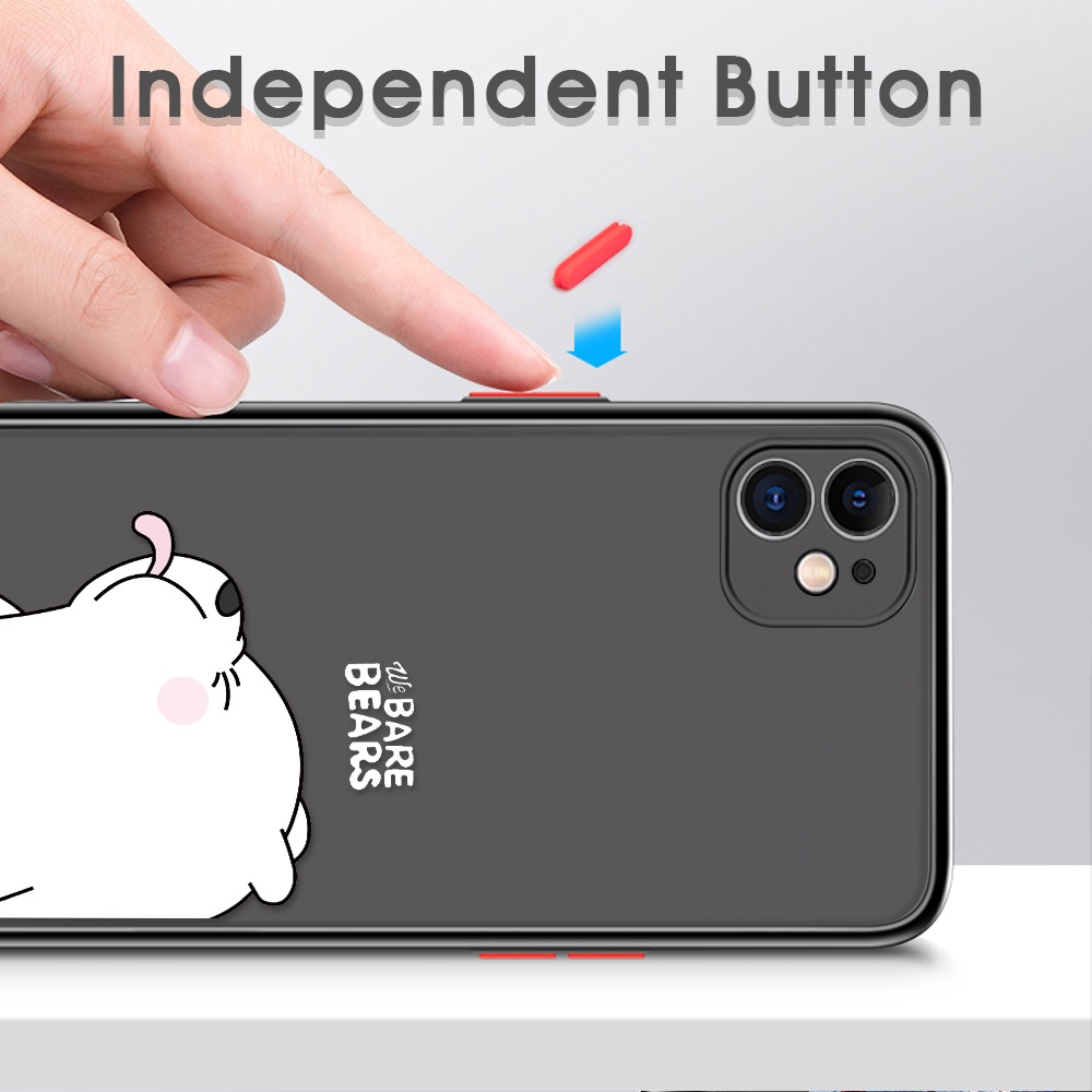 Ốp Điện Thoại Cứng Trong Suốt Chống Va Đập In Hình Gấu Trắng Cho Samsung Galaxy M30S M21 M31 M51 M62 F62 M10 M20 M32