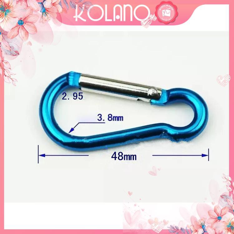 Móc khóa EDC carabiner KOLANO móc chìa khóa xe, móc balo du lịch, dã ngoại, phượt nhôm siêu bền HG-001091