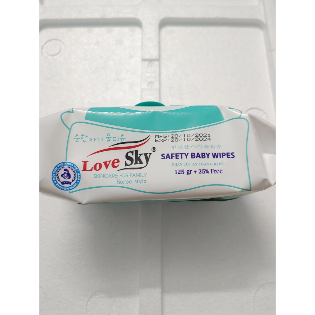 KHĂN GIẤY ƯỚT BỊCH LỚN 125 TỜ KHÔNG MÙI LSKY