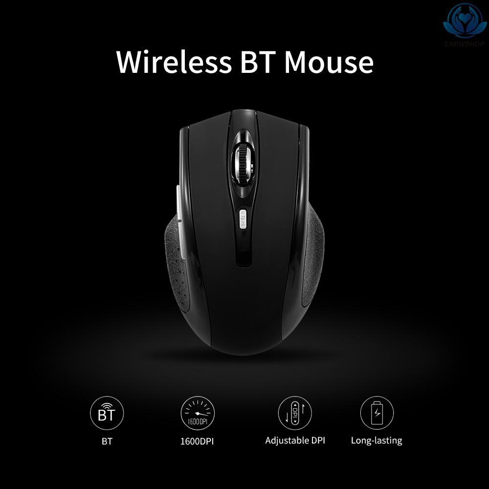 【enew】Wireless Gaming Mouse 1600DPI Adjustable DPI BT Rechargeable Mice Ergonomic Mice for Game and Office Use