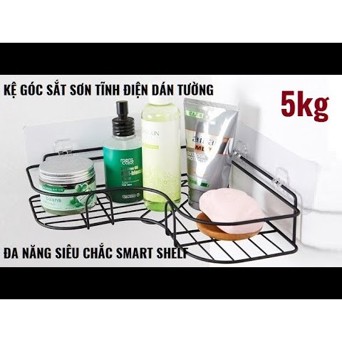 Kệ Góc Để Đồ Nhà Tắm, Kệ Nhà Tắm Dán Tường Thép Sơn Tĩnh Điện - Tặng Kèm Miếng Dán