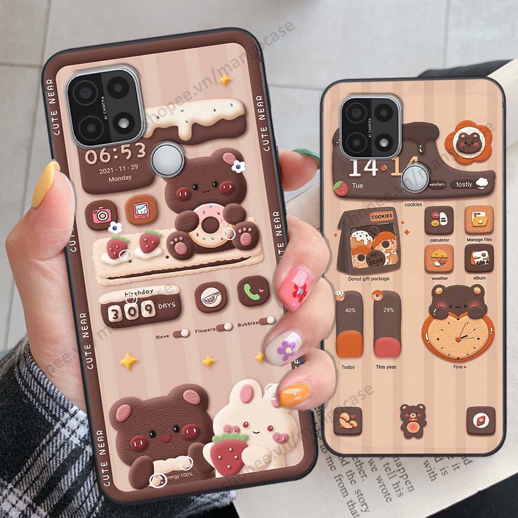 Ốp lưng Oppo A15 / A15s hình gấu, thỏ, đồng hồ cute dễ thương