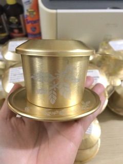 PHIN NHÔM MẠ VÀNG HOA VĂN