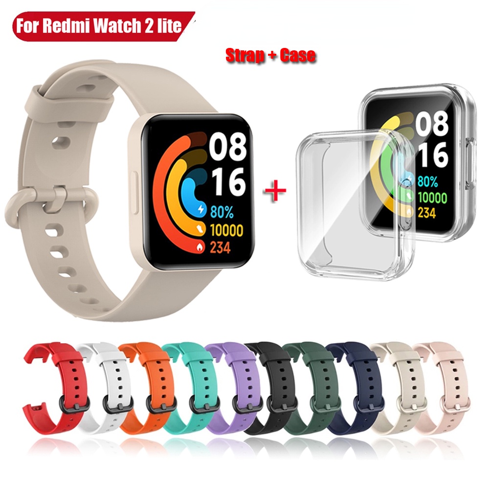 Dây Đeo Thay Thế Bằng Silicone Cho Đồng Hồ Thông Minh Mi Watch Lite 2 Redmi Watch 2 Lite Ốp