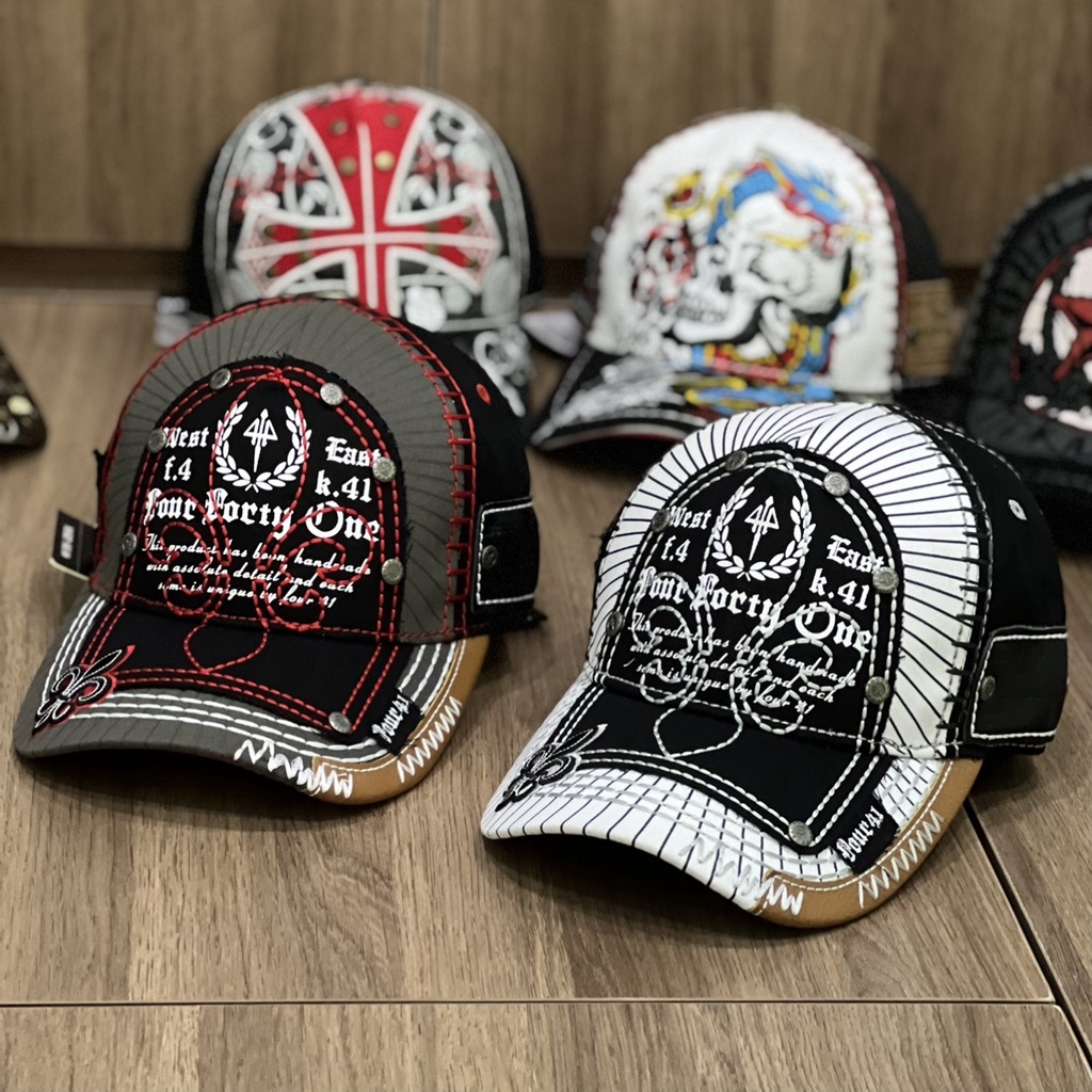 Nón kết four 441 bông lúa Mũ lưỡi trai thời trang cao cấp cực nét chuẩn from lòng sâu (Nón thiết kế)