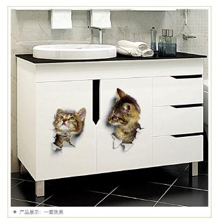 Miếng Dán Tường Trang Trí Hình Mèo 3D