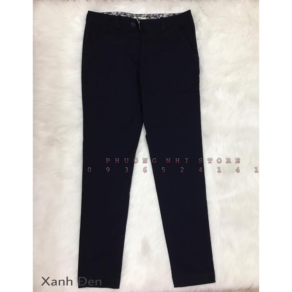 Quần Dài Kaki Thun Màu Xanh Đen / Quần Dài Nữ Trơn Basic