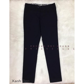 Quần dài kaki thun màu xanh đen / quần dài nữ trơn basic