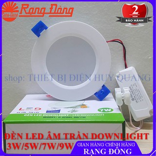 [SIÊU RẺ] Đèn LED âm trần Downlight 5W Rạng Đông, lỗ khoét 90mm