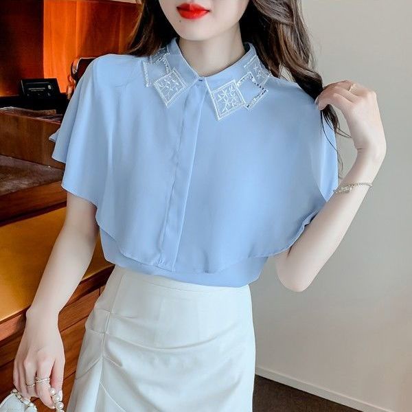 Áo Sơ Mi Voan Tay Ngắn Thời Trang Dành Cho Nữ