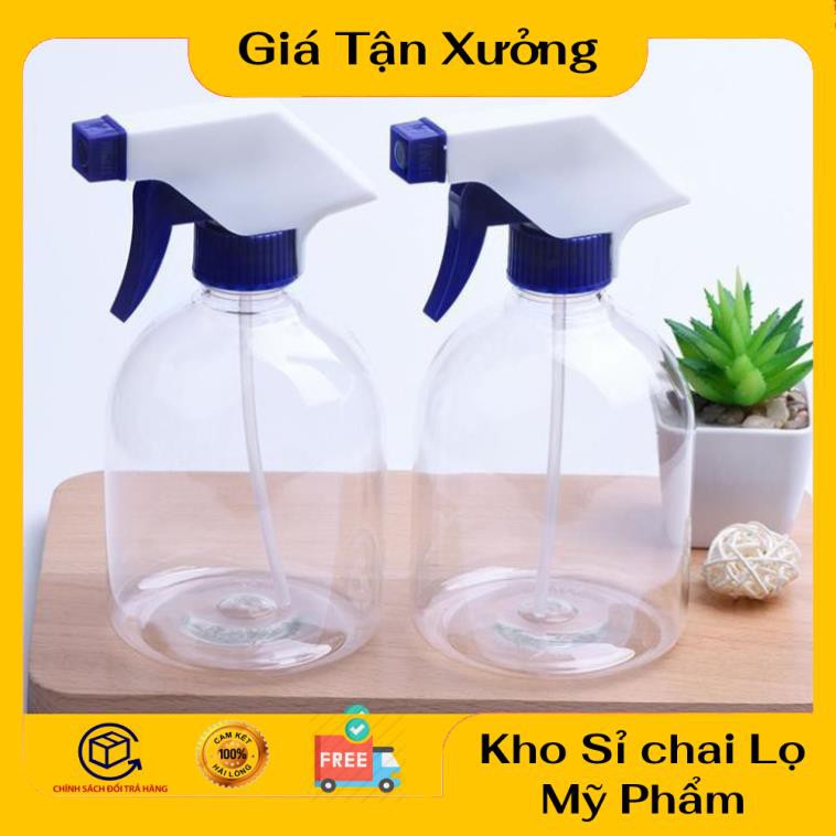 Chai Xịt Phun Sương ❤ TRÙM SỈ ❤ [500ml] Chai nhựa pet Vòi Xịt Kính 500ml Lùn rỗng chiết dung dịch , phụ kiện du lịch