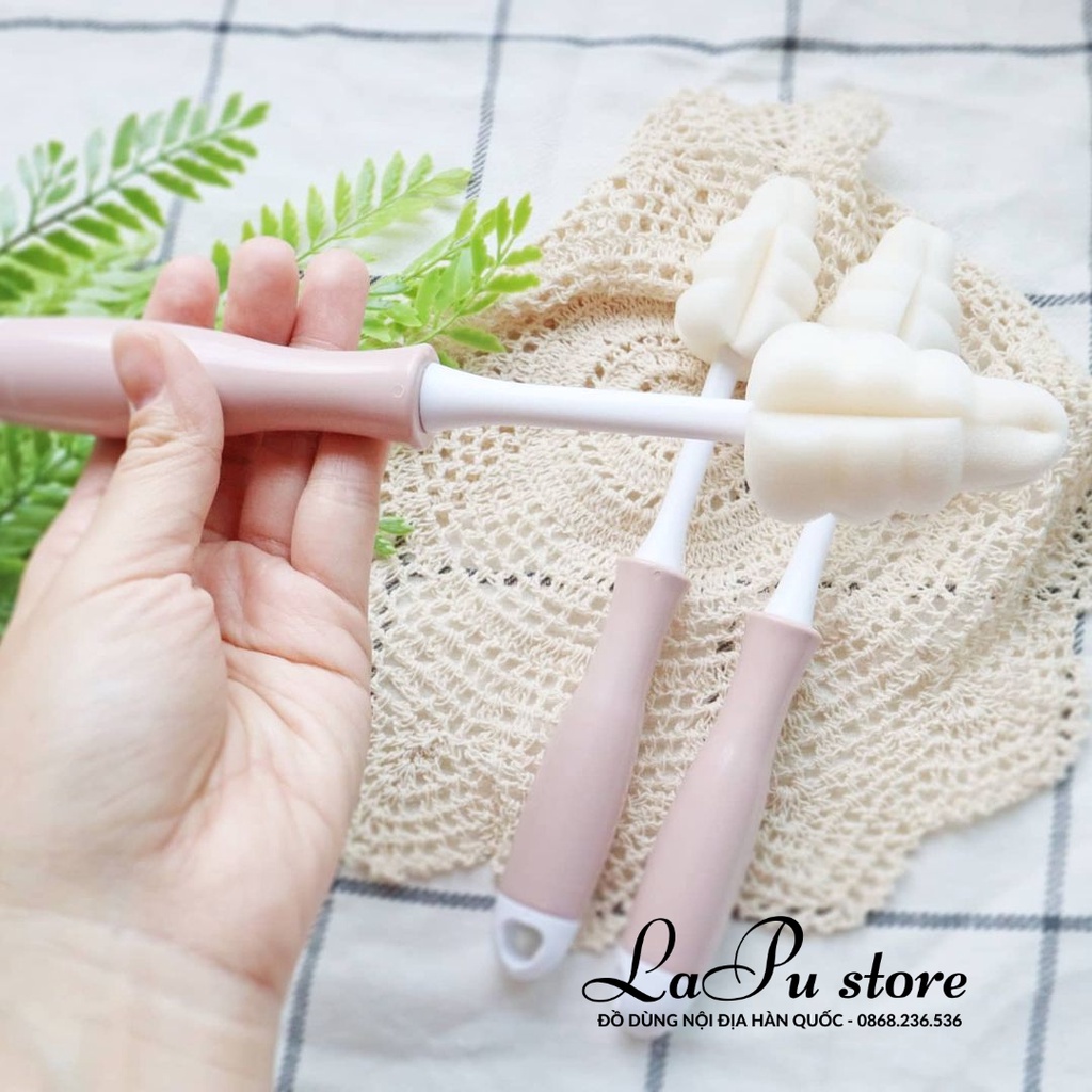 Cọ rửa Grosmimi cọ bình sữa núm ti thân bình 2in1 nội địa Hàn