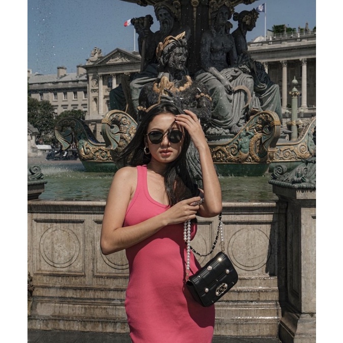 Túi Lyn gretel crossbody mini hạt ngọc