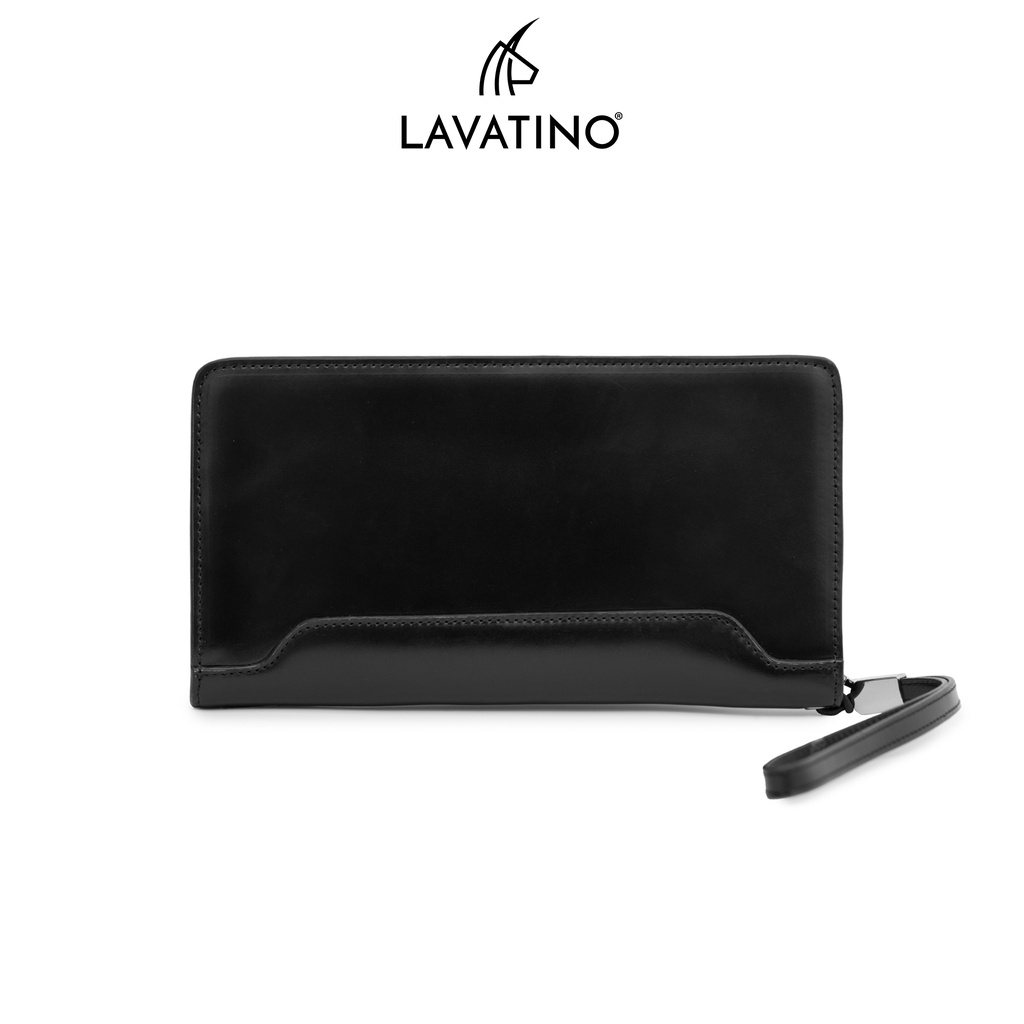 Ví Nam Cầm Tay SAMSON Clutch Da Bò Thật Cao Cấp Thiết Kế 1 Khoá Chính Hãng LAVATINO - CLB14