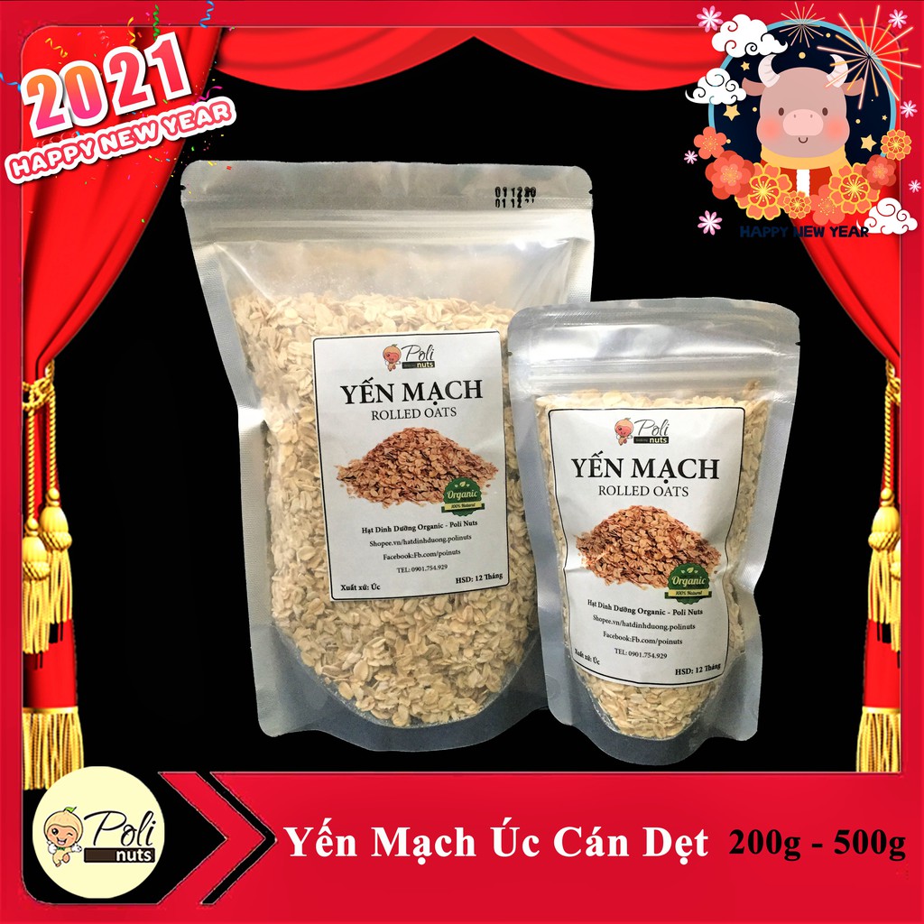 Yến Mạch Úc Cán Mỏng Tươi Nguyên Chất (Hỗ Trợ Giảm Cân, Tốt Cho Mẹ Bầu, Trẻ Nhỏ, Gymer) Giá Tốt 200g-500g