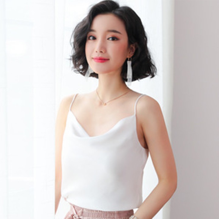Áo Nữ 2 Dây Trơn Cổ Đổ Siêu Thoáng Mát - Áo Nữ 2 Dây Cổ Đổ Chất Liệu Trơn 4 Màu Lựa Chọn