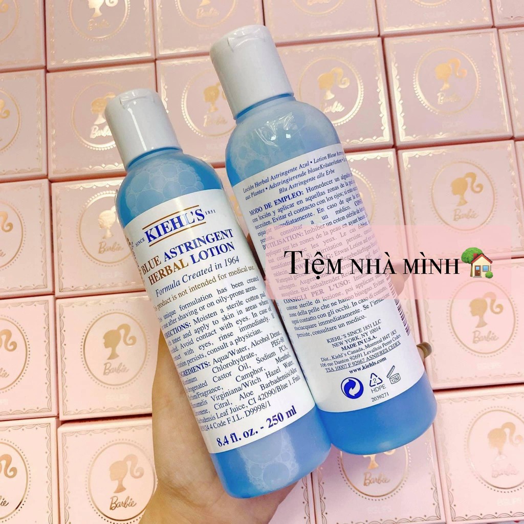 Nước cân bằng cho da dầu mụn - KIEHL'S Blue Astringent Herbal Lotion 250ml